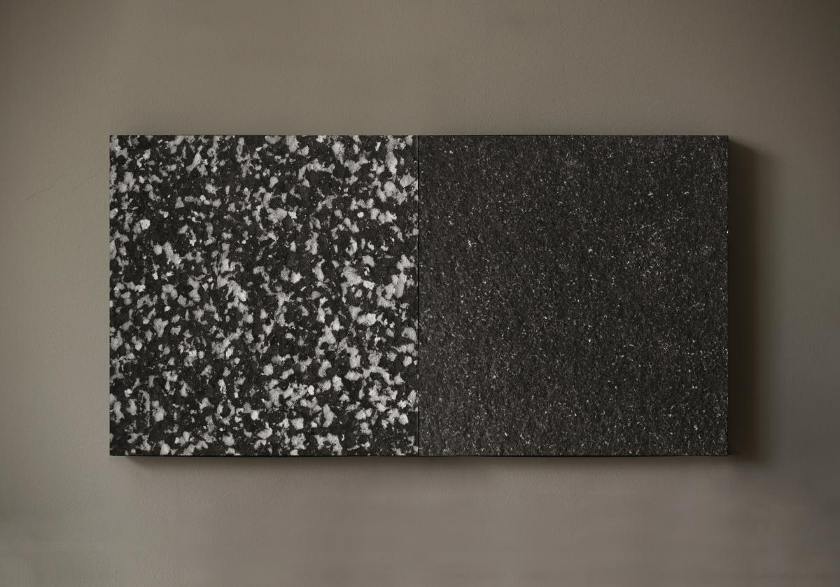 Mẫu tấm đá granite lốm đốm đen trắng vân tự nhiên cận cảnh