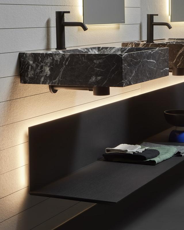Lavabo Gesto treo tường — lavabo đá tự nhiên Rochelle