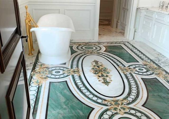 Hoa văn đá khảm marble Emerald — Rochelle Stone