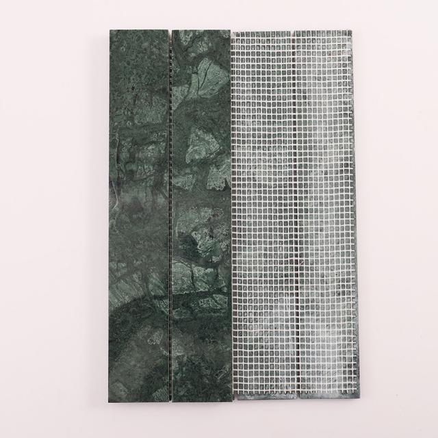Long Stripe Dark Green Marble Vertical Subway Tile — mosaic subway (gạch thẻ) bằng đá marble xanh lục