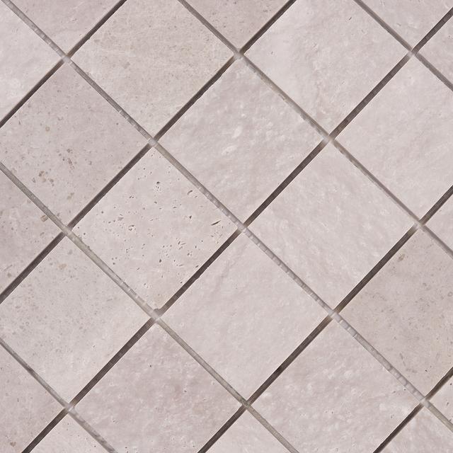 Gray Square Marble Mosaic Backsplash Tiles — mosaic vuông bằng đá marble xám