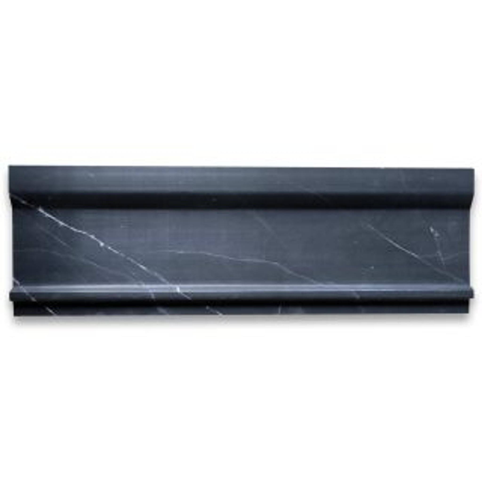 Phào chỉ đá Nero Marquina Plaza Trim — bề mặt mài mờ (honed), Rochelle Couture