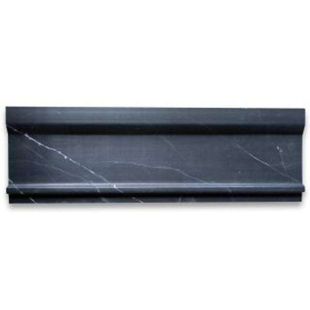 Phào chỉ đá Nero Marquina Plaza Trim — bề mặt mài mờ (honed), Rochelle Stone