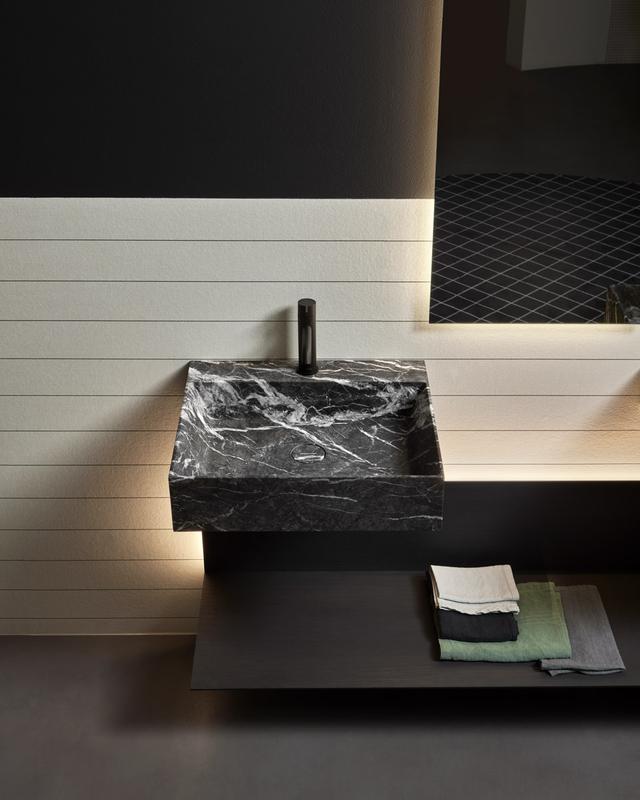Lavabo Gesto treo tường — lavabo đá tự nhiên Rochelle