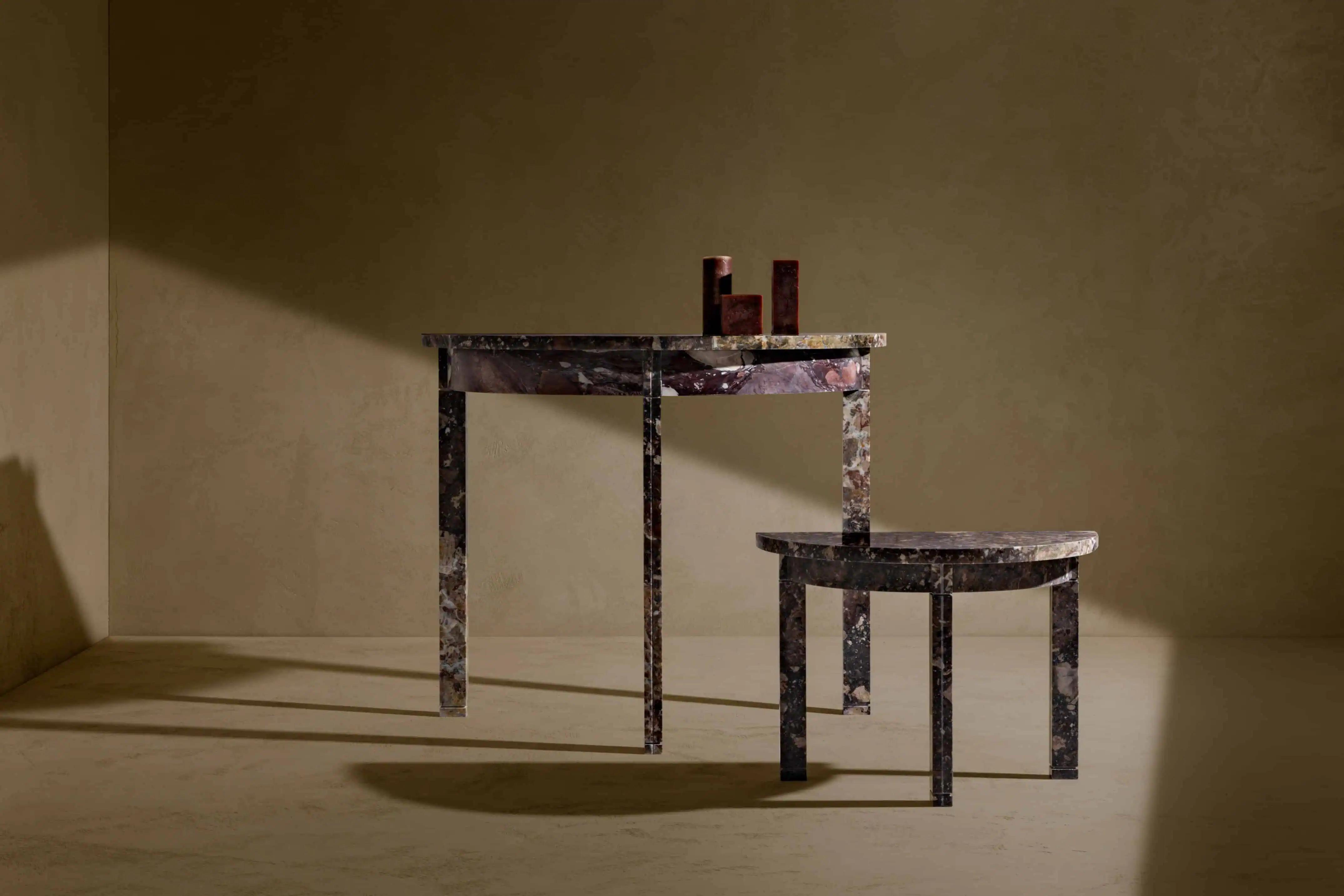 Bàn console Lord — nội thất đá Rochelle Stone