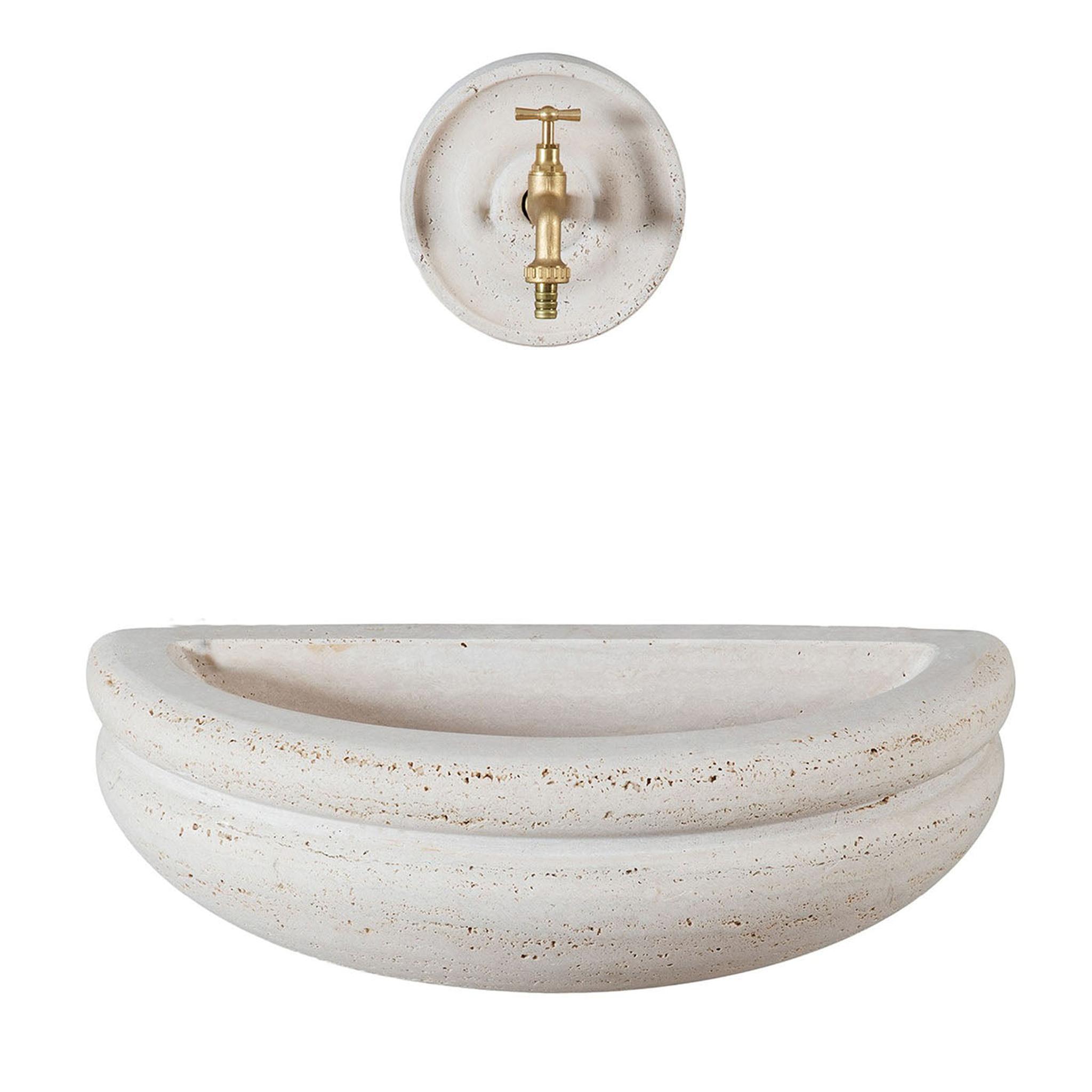 Lavabo đá bán nguyệt — nội thất đá Rochelle
