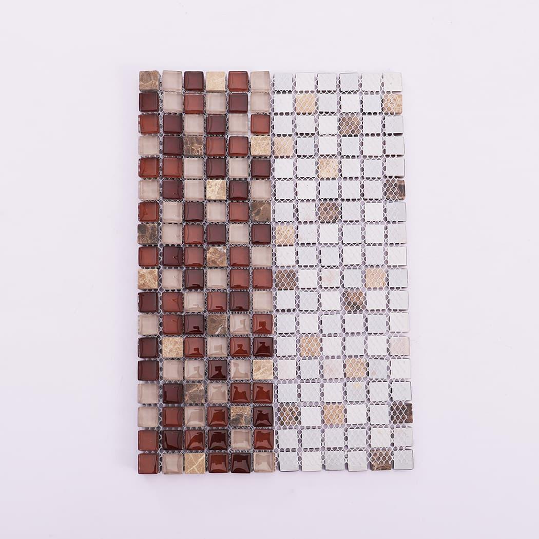 Crystal Glass and Marble Mosaic Tile — mosaic ghép nghệ thuật bằng đá marble tự nhiên