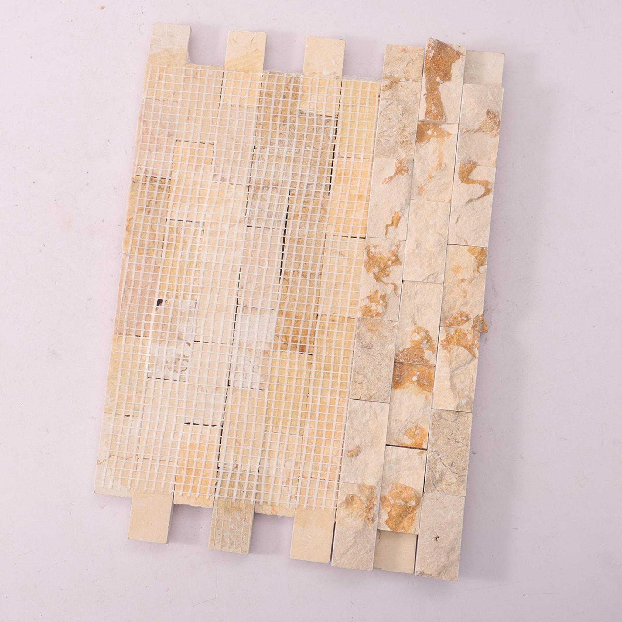 Crema Marfil Face Stone Subway Tiles — mosaic subway (gạch thẻ) bằng đá marble tự nhiên