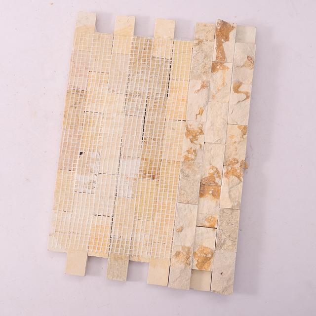 Crema Marfil Face Stone Subway Tiles — mosaic subway (gạch thẻ) bằng đá marble tự nhiên
