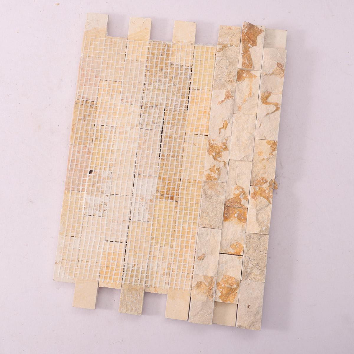 Crema Marfil Face Stone Subway Tiles — mosaic subway (gạch thẻ) bằng đá marble tự nhiên