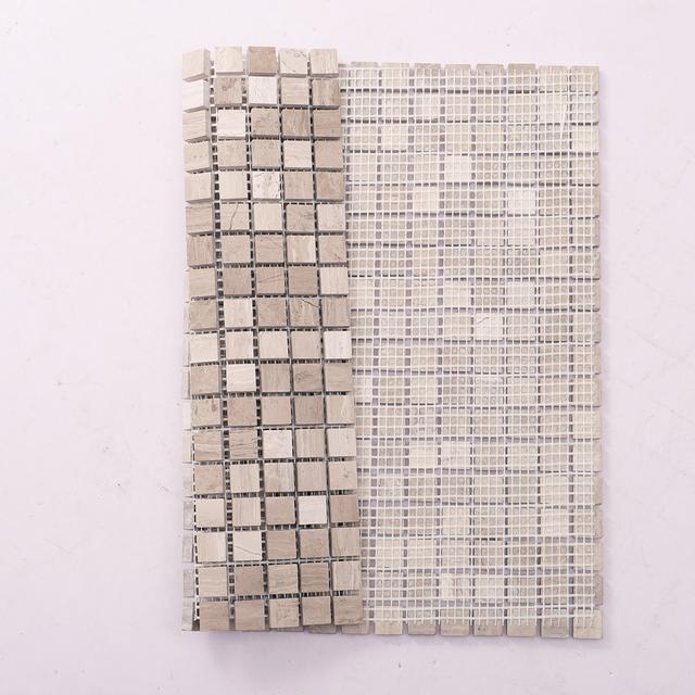 Grigio Imperiale Marble Square Mosaic Tiles 15X15 — mosaic vuông bằng đá marble tự nhiên