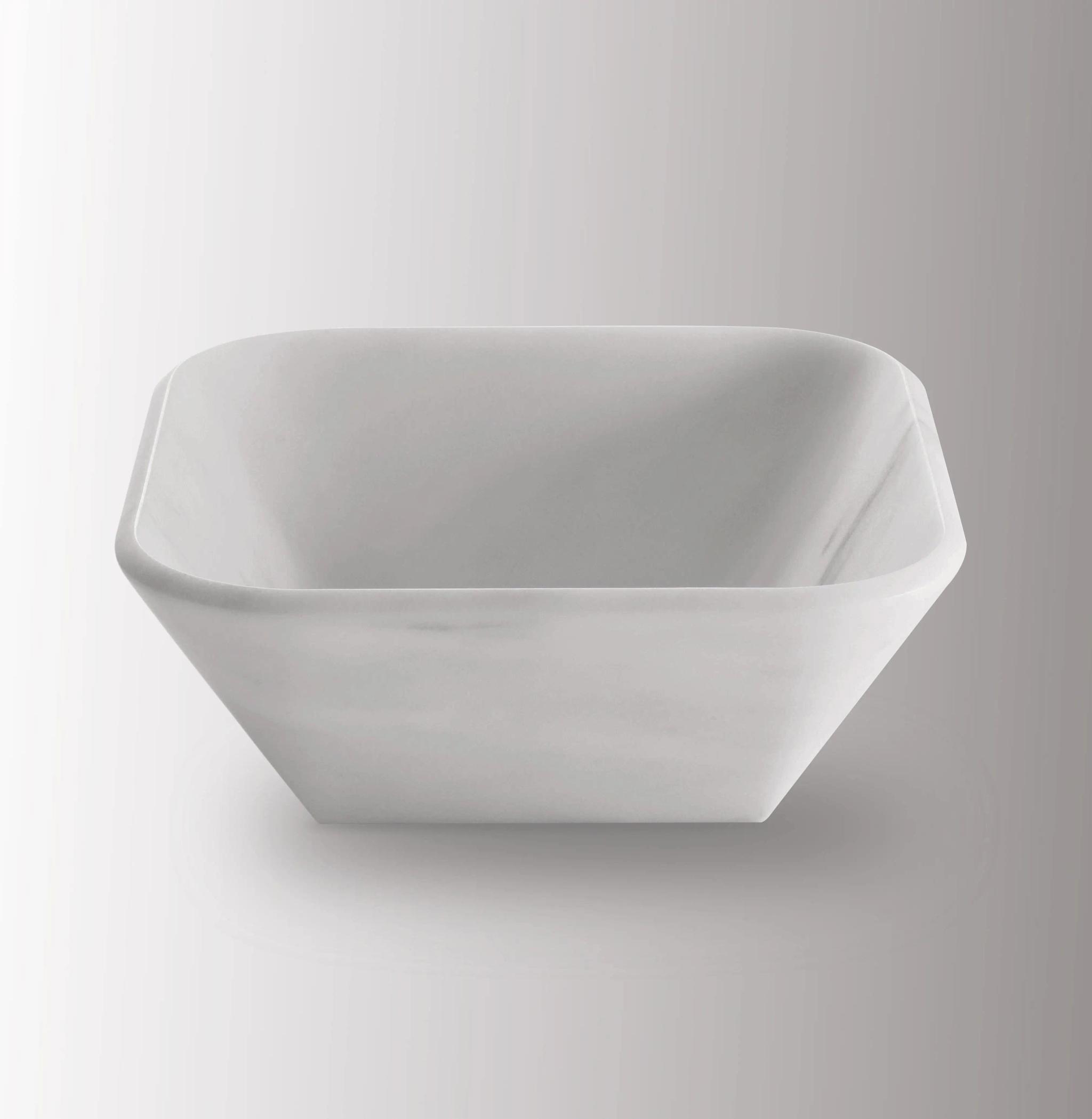 Lavabo đá dạng khối VI — nội thất đá Rochelle Couture