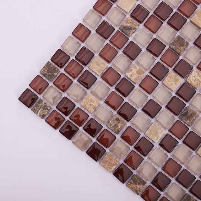 Crystal Glass and Marble Mosaic Tile — mosaic ghép nghệ thuật bằng đá marble tự nhiên