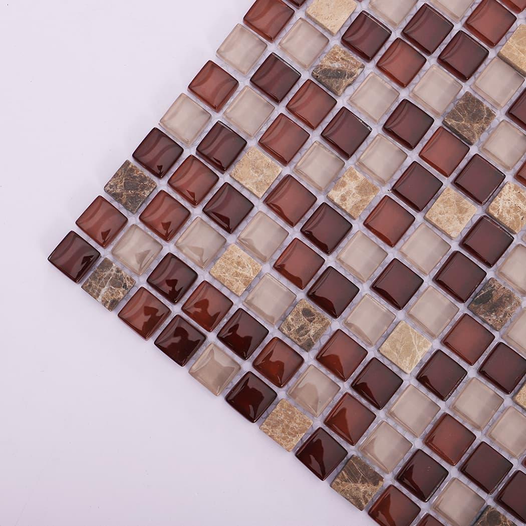 Crystal Glass and Marble Mosaic Tile — mosaic ghép nghệ thuật bằng đá marble tự nhiên