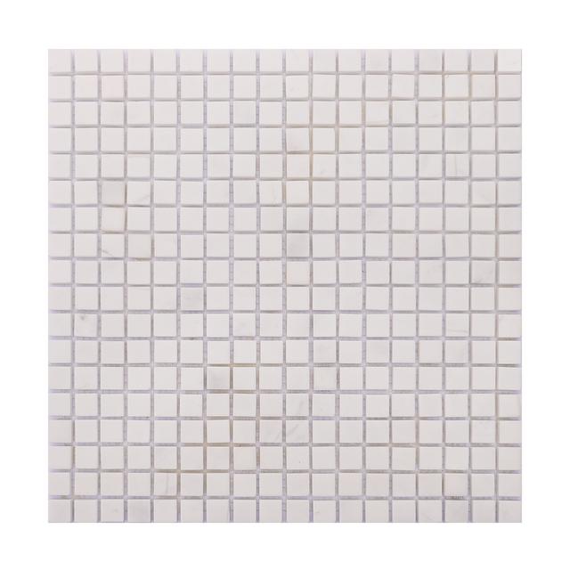 Small Square White Polished Marble Mosaic Tiles — mosaic vuông bằng đá marble trắng