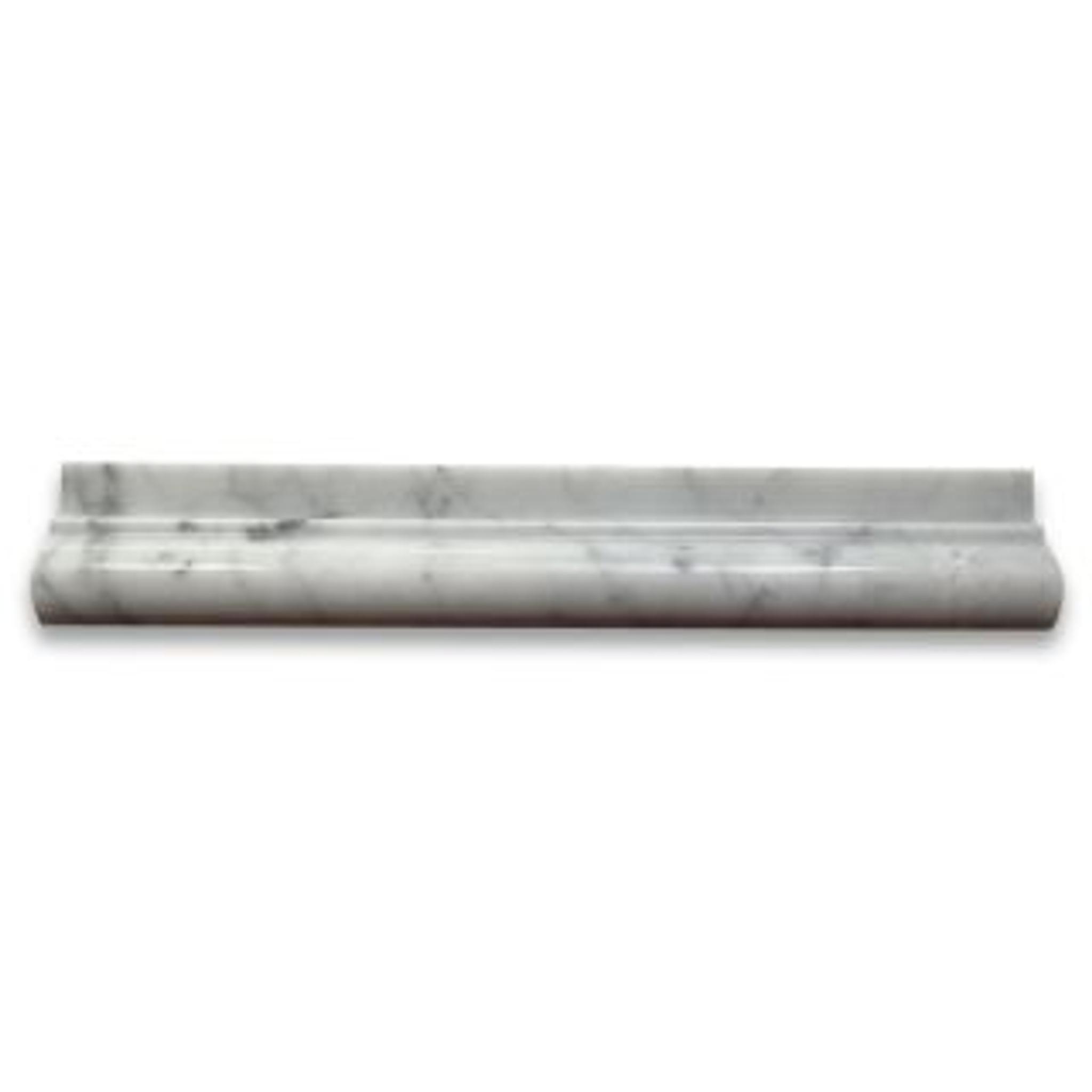 Phào chỉ đá Carrara Chair Rail (viền giữa tường) — bề mặt đánh bóng (polished), Rochelle Couture