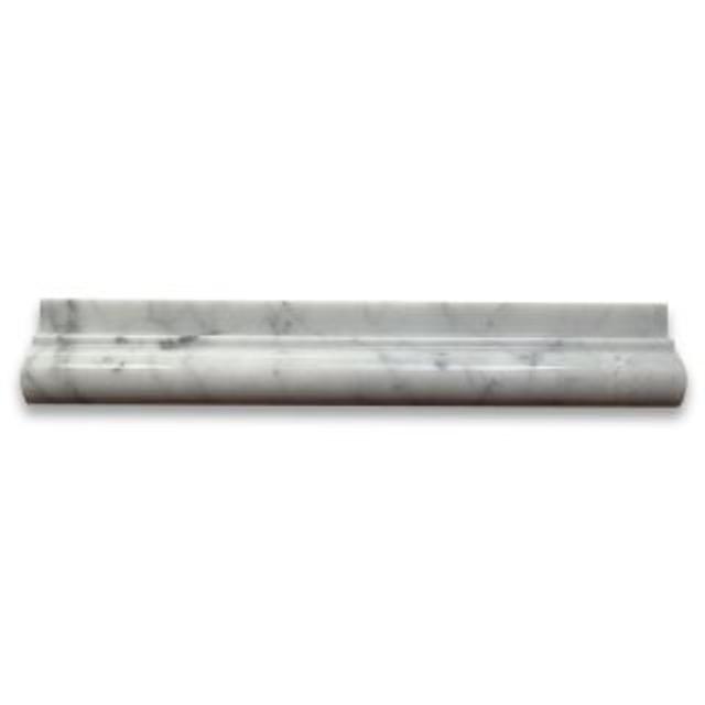 Phào chỉ đá Carrara Chair Rail (viền giữa tường) — bề mặt đánh bóng (polished), Rochelle Stone