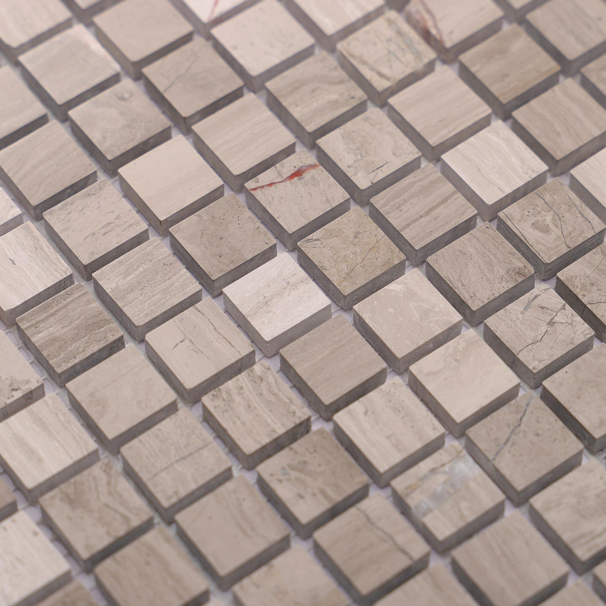 Grigio Imperiale Marble Square Mosaic Tiles 15X15 — mosaic vuông bằng đá marble tự nhiên