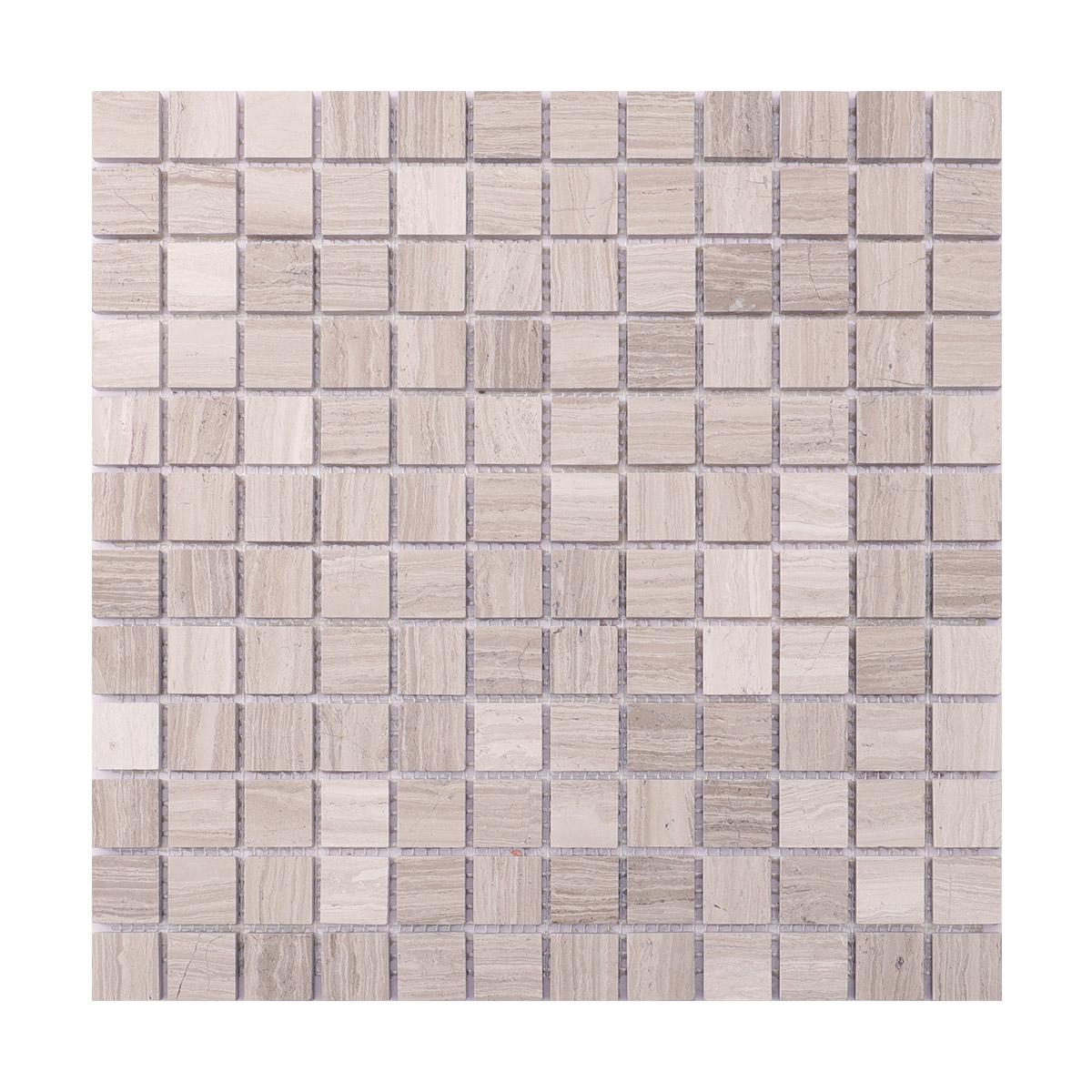 Grigio Legno Gray Marble Square Mosaic Tiles 23X23 — mosaic vuông bằng đá marble xám