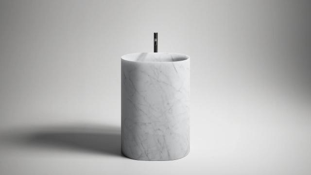 Lavabo Nebula đặt sàn — lavabo đá tự nhiên Rochelle