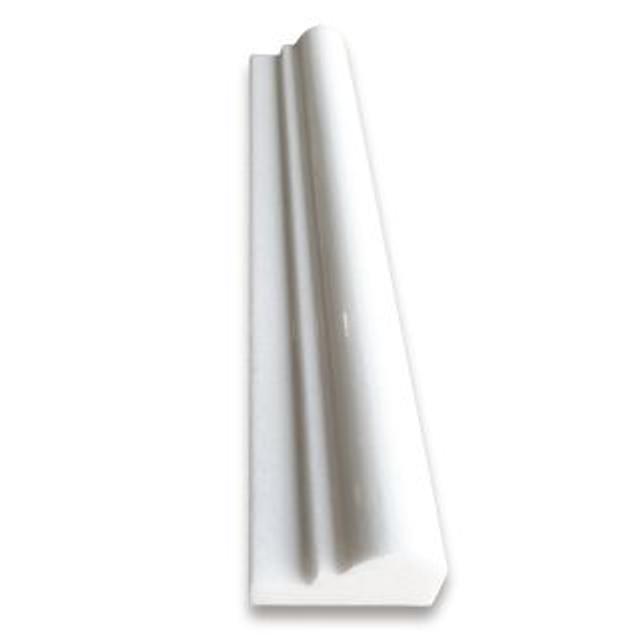 Phào chỉ đá Thassos Chair Rail (viền giữa tường) — bề mặt đánh bóng (polished), Rochelle Stone
