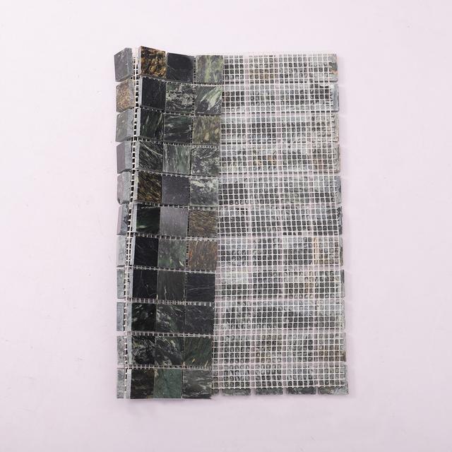 Empress Green Marble Mosaic Tiles 23x23mm — mosaic ghép nghệ thuật bằng đá marble xanh lục