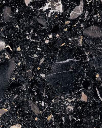 Đá đen dạng breccia (cuội kết đen)