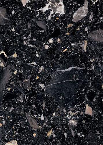 Đá đen dạng breccia (cuội kết đen) — đá tự nhiên Rochelle Stone