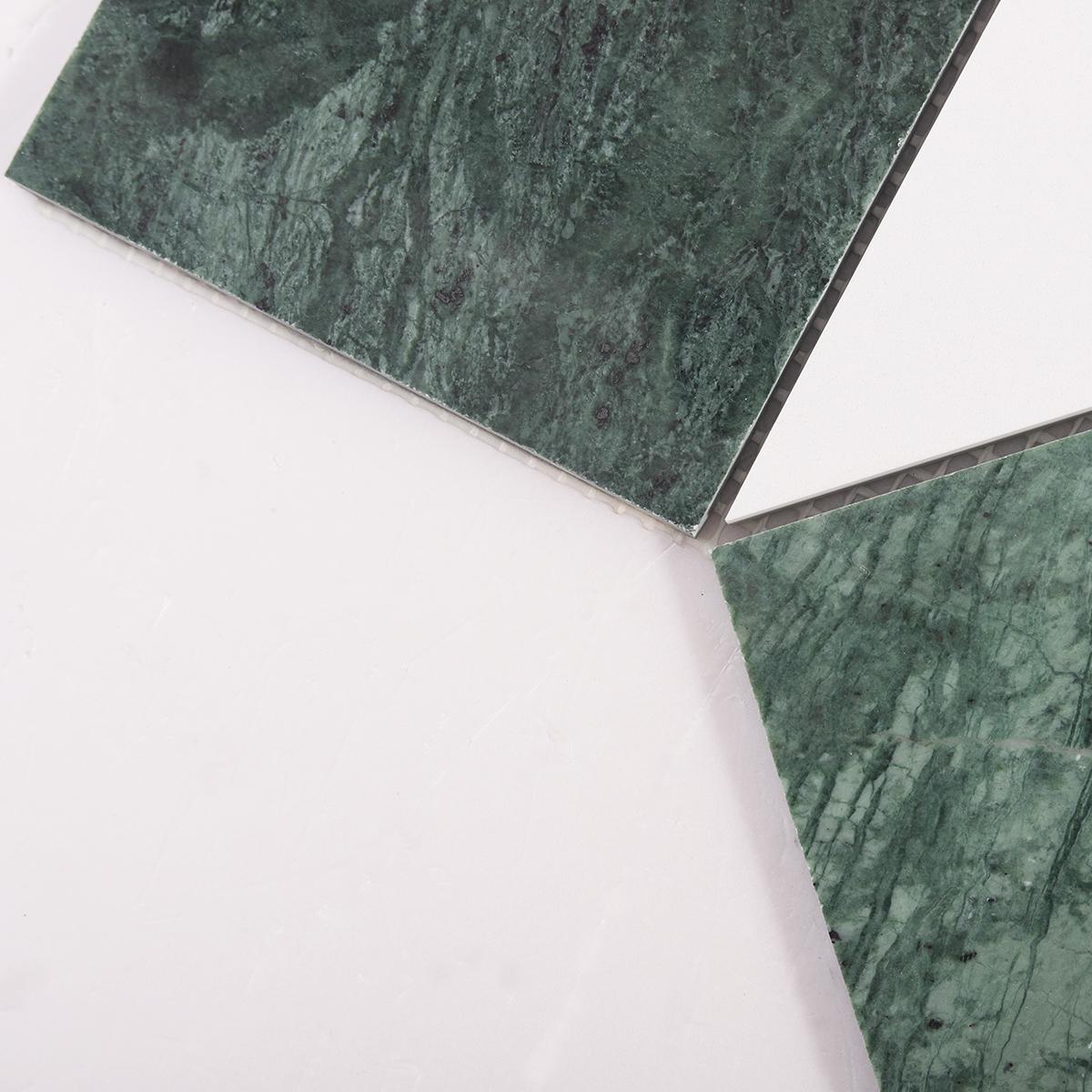 Green and White Big Hexagon Marble — mosaic lục giác bằng đá marble xanh lục & trắng