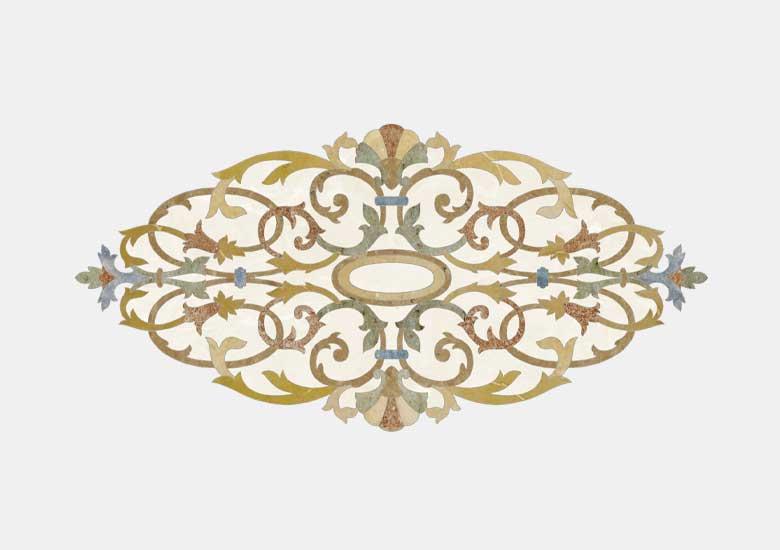 Hoa văn đá khảm marble Oceano — Rochelle Couture
