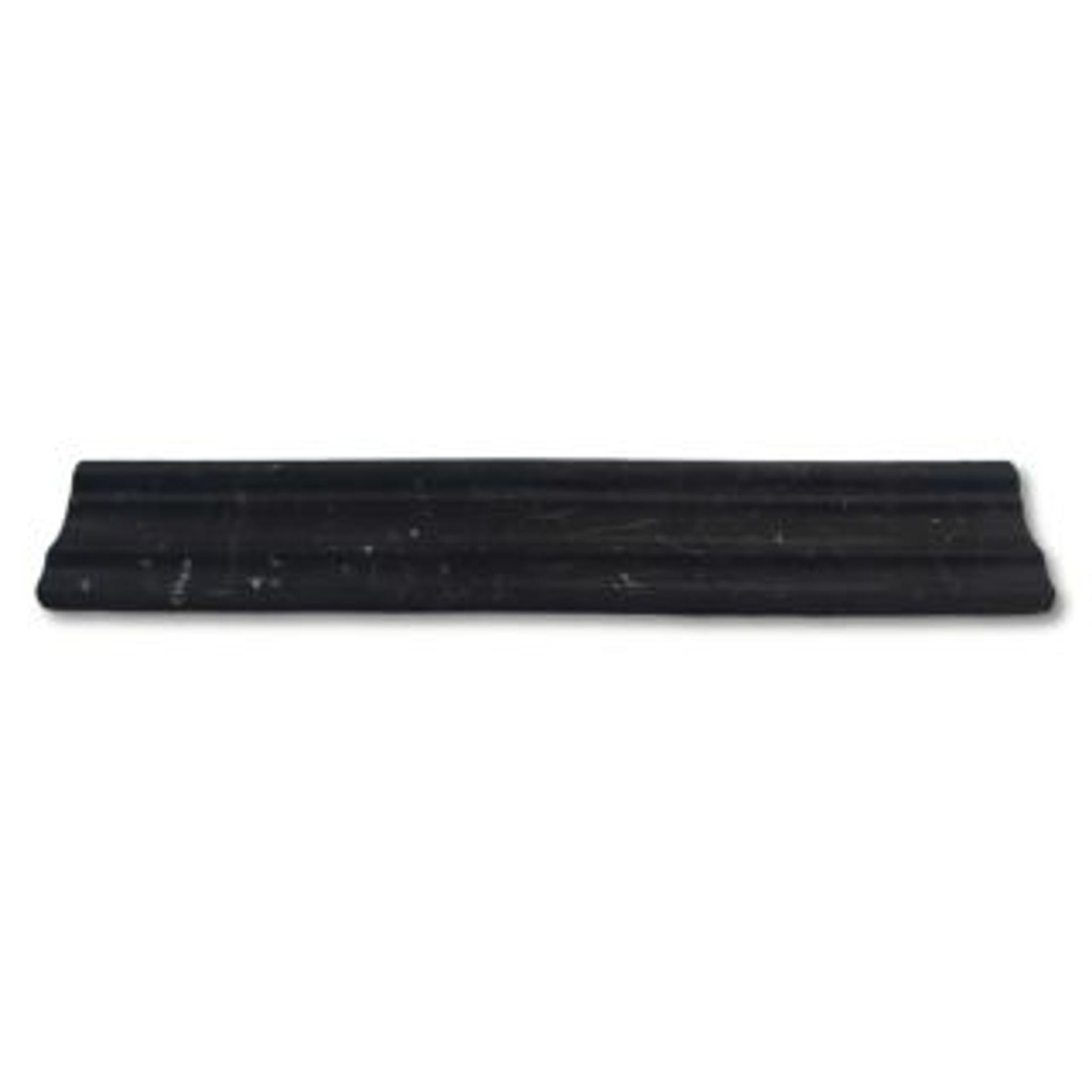 Phào chỉ đá Nero Marquina Chair Rail (viền giữa tường) — bề mặt đánh bóng (polished), Rochelle Couture