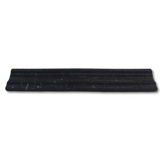 Phào chỉ đá Nero Marquina Chair Rail (viền giữa tường) — bề mặt đánh bóng (polished), Rochelle Couture