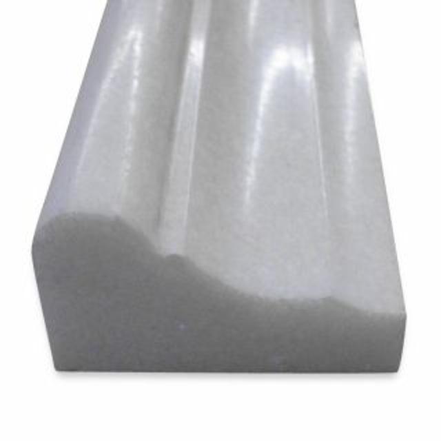 Phào chỉ đá Thassos Chair Rail (viền giữa tường) — bề mặt đánh bóng (polished), Rochelle Stone