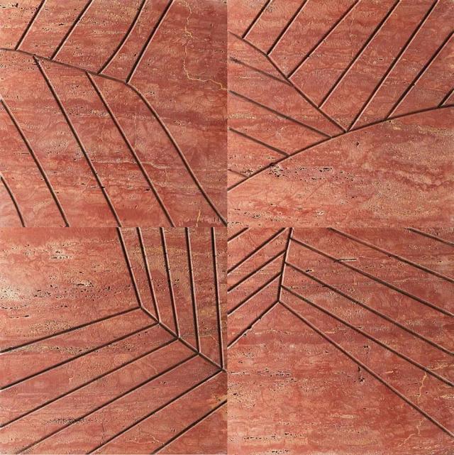 Vách đá 3D Folium — bề mặt marble điêu khắc nổi khối, Kreoo