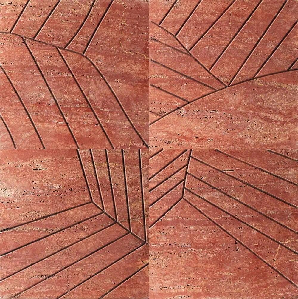 Vách đá 3D Folium — bề mặt marble điêu khắc nổi khối, Kreoo