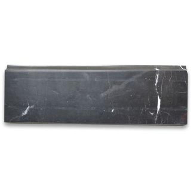 Phào chỉ đá Nero Marquina Baseboard (phào chân tường) — bề mặt đánh bóng (polished), Rochelle Stone