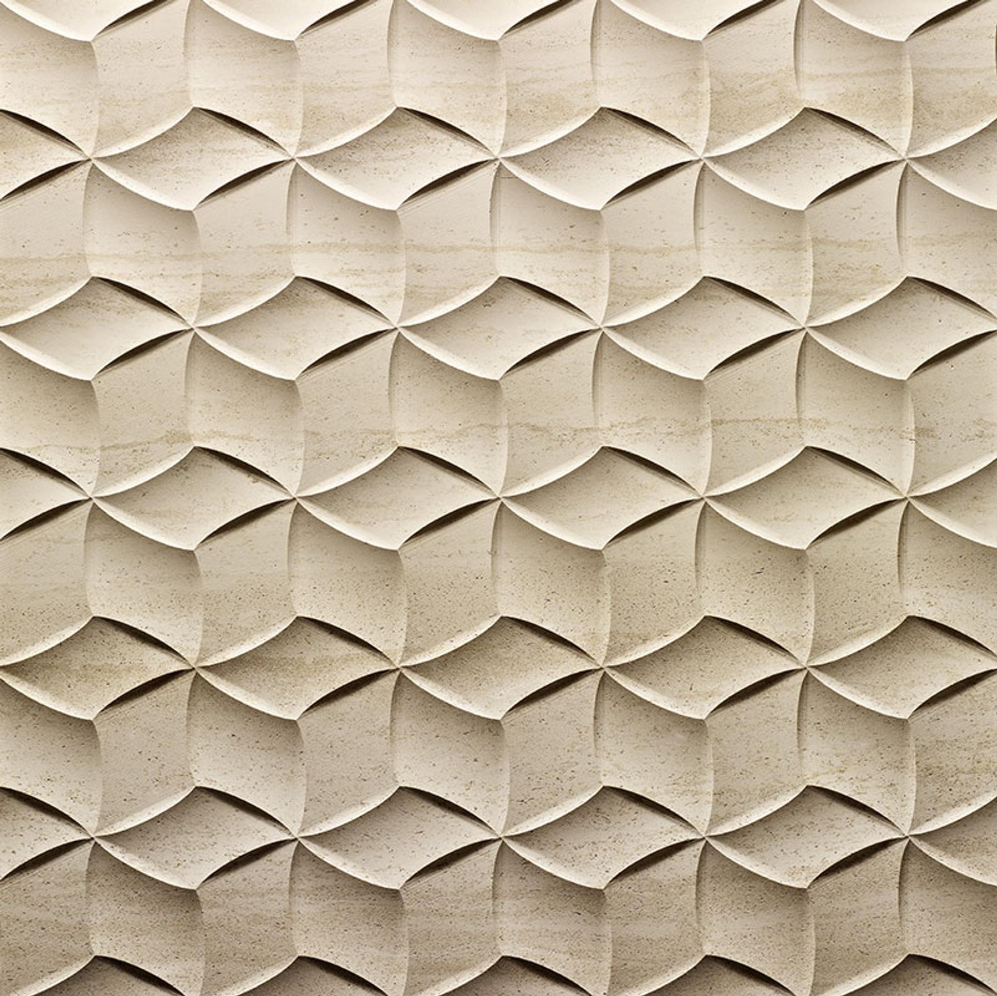 Vách đá 3D Cubo — bề mặt đá tự nhiên điêu khắc nổi khối, Lithos