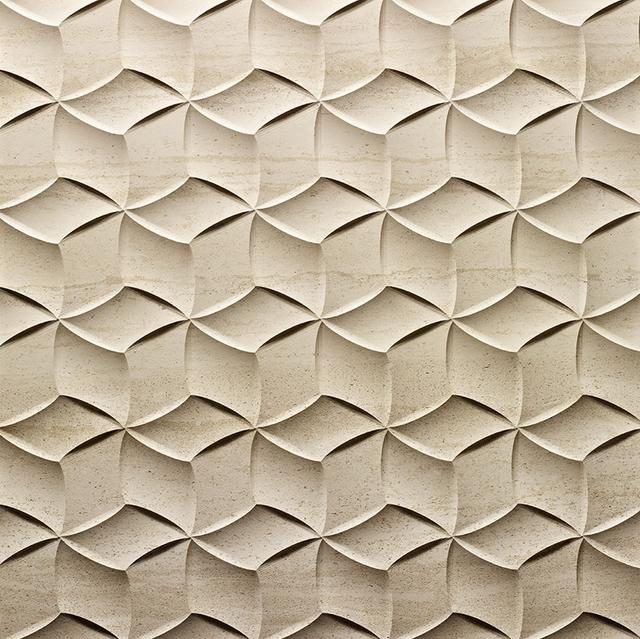 Vách đá 3D Cubo — bề mặt đá tự nhiên điêu khắc nổi khối, Lithos