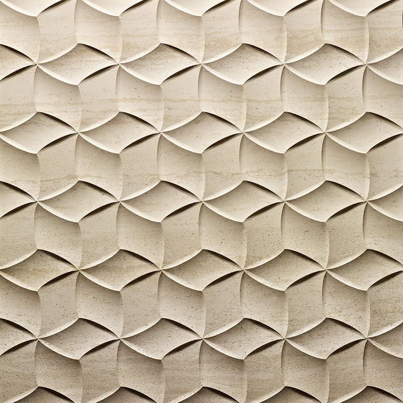 Vách đá 3D Cubo — bề mặt đá tự nhiên điêu khắc nổi khối, Lithos