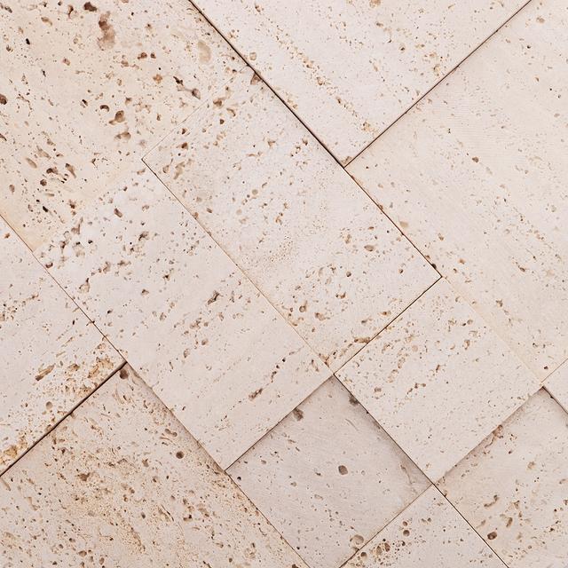 3D Beige Square Seamless Connection Travertine Marble Tile — mosaic vuông bằng đá travertine beige
