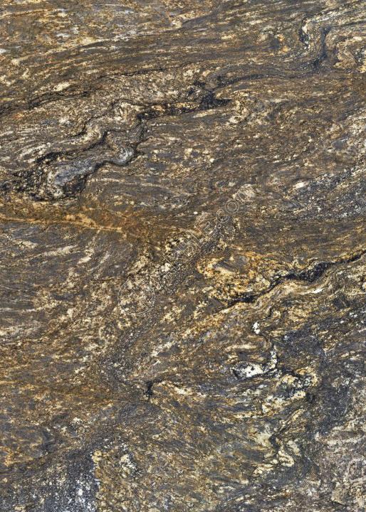 Granite vân vàng nâu nền xám than — đá tự nhiên Rochelle Stone