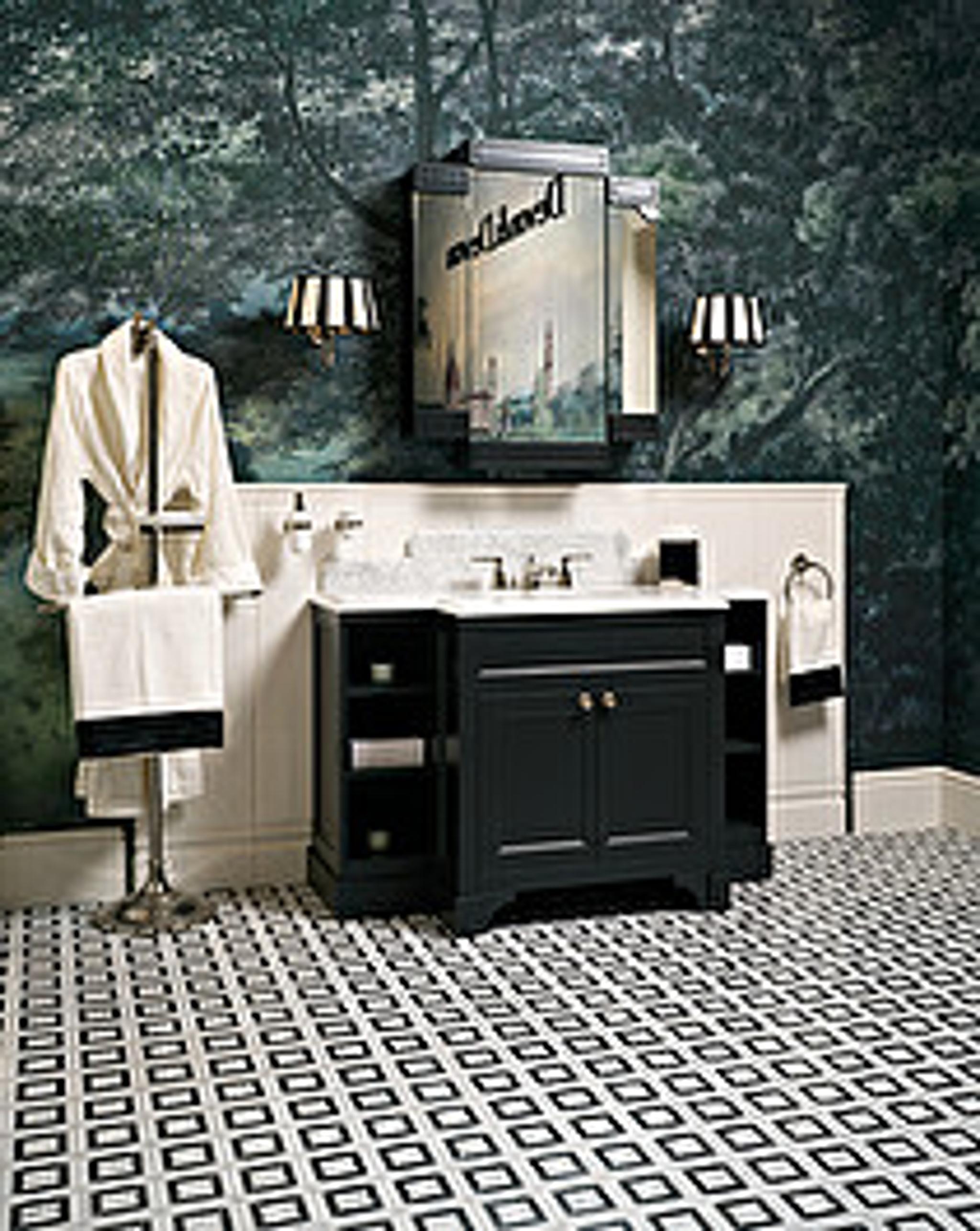 Sàn họa tiết marble Elite 9 — Marquina đen và Crema Marfil kem, Rochelle Couture