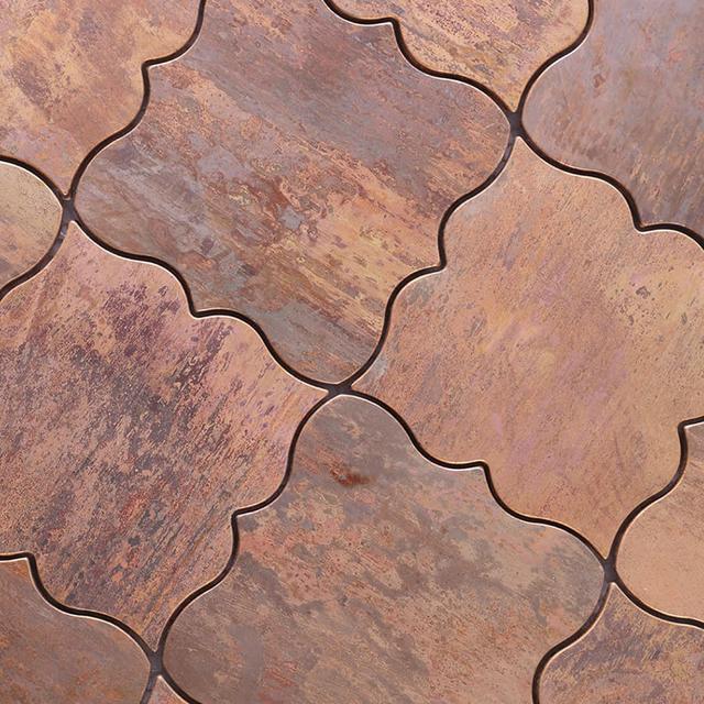 Antique Bronze Arabesque Mosaic — mosaic arabesque bằng kim loại đồng cổ