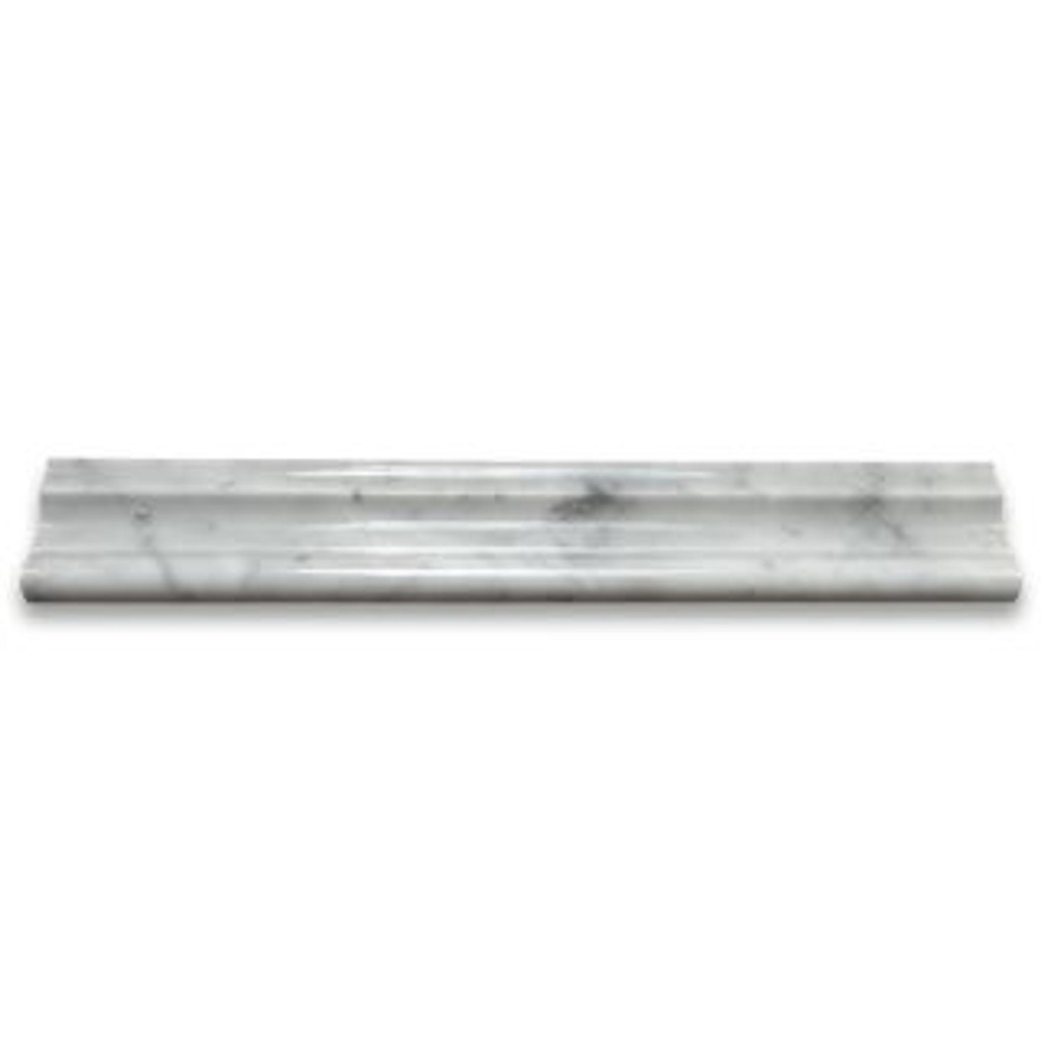 Phào chỉ đá Carrara Chair Rail (viền giữa tường) — bề mặt đánh bóng (polished), Rochelle Couture
