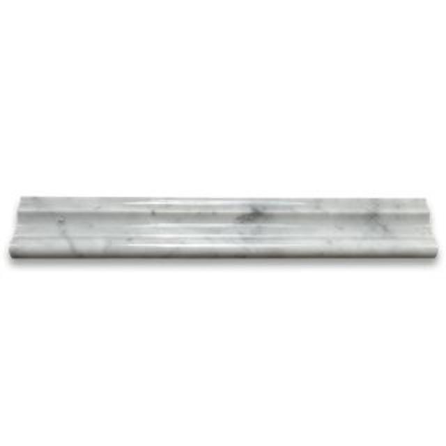 Phào chỉ đá Carrara Chair Rail (viền giữa tường) — bề mặt đánh bóng (polished), Rochelle Stone