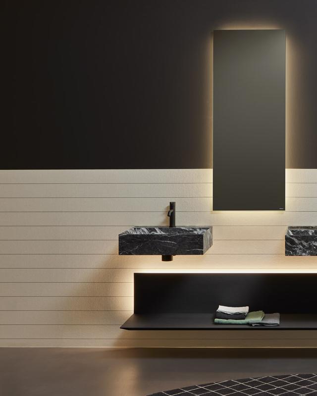 Lavabo Gesto treo tường — lavabo đá tự nhiên Rochelle