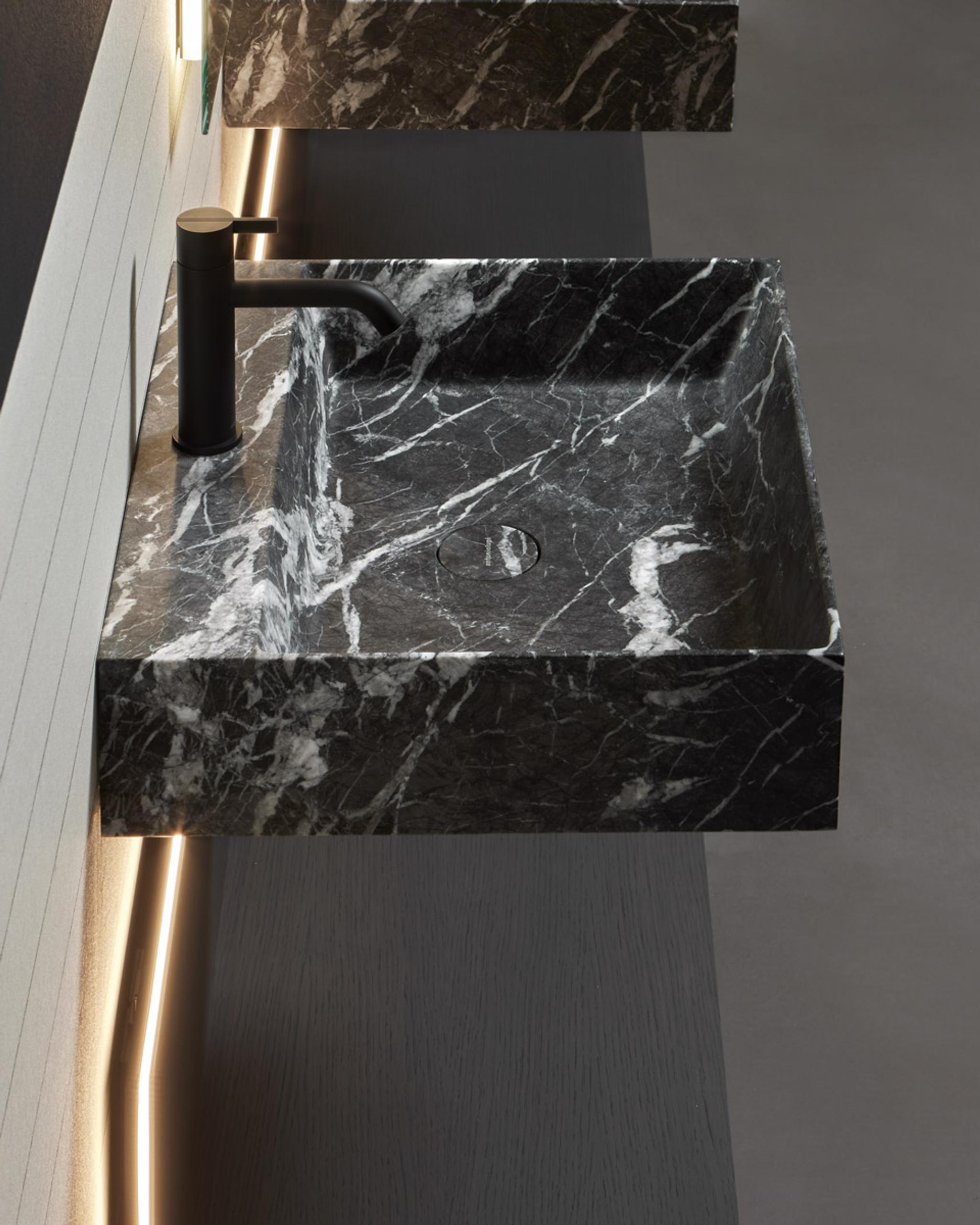 Lavabo Gesto treo tường — lavabo đá tự nhiên Rochelle