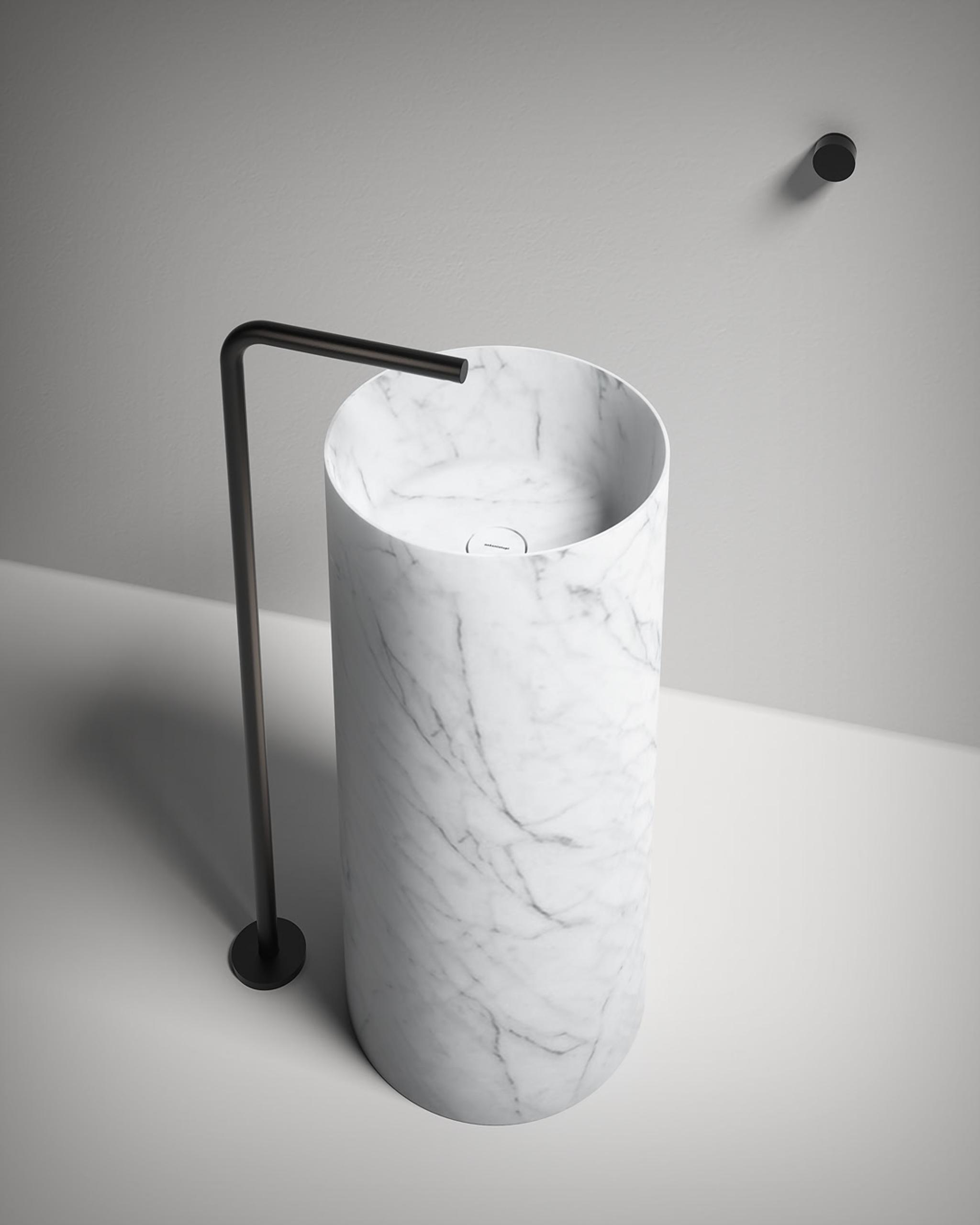 Lavabo Breeze Stone đặt sàn — lavabo đá tự nhiên Rochelle