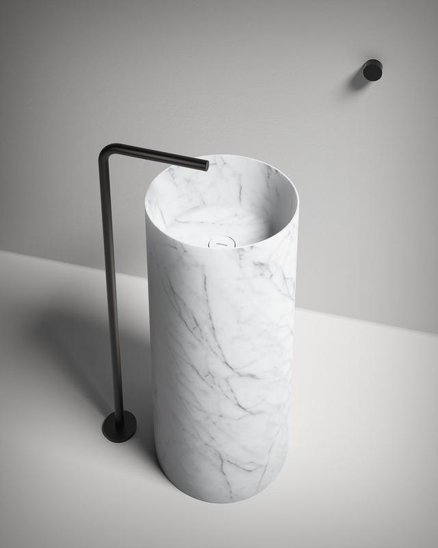 Lavabo Breeze Stone đặt sàn — lavabo đá tự nhiên Rochelle