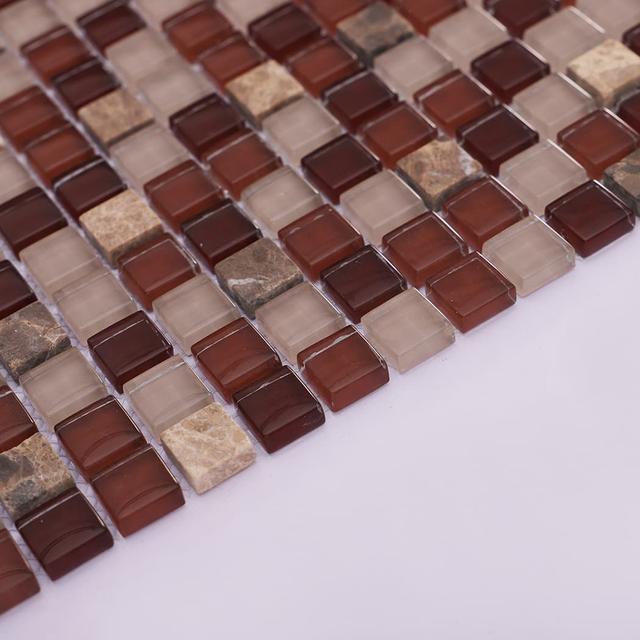 Crystal Glass and Marble Mosaic Tile — mosaic ghép nghệ thuật bằng đá marble tự nhiên